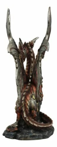 Ruler Of Pantagonia Steampunk Cyborg Robot Dragon Statue 10.5"Tall-5