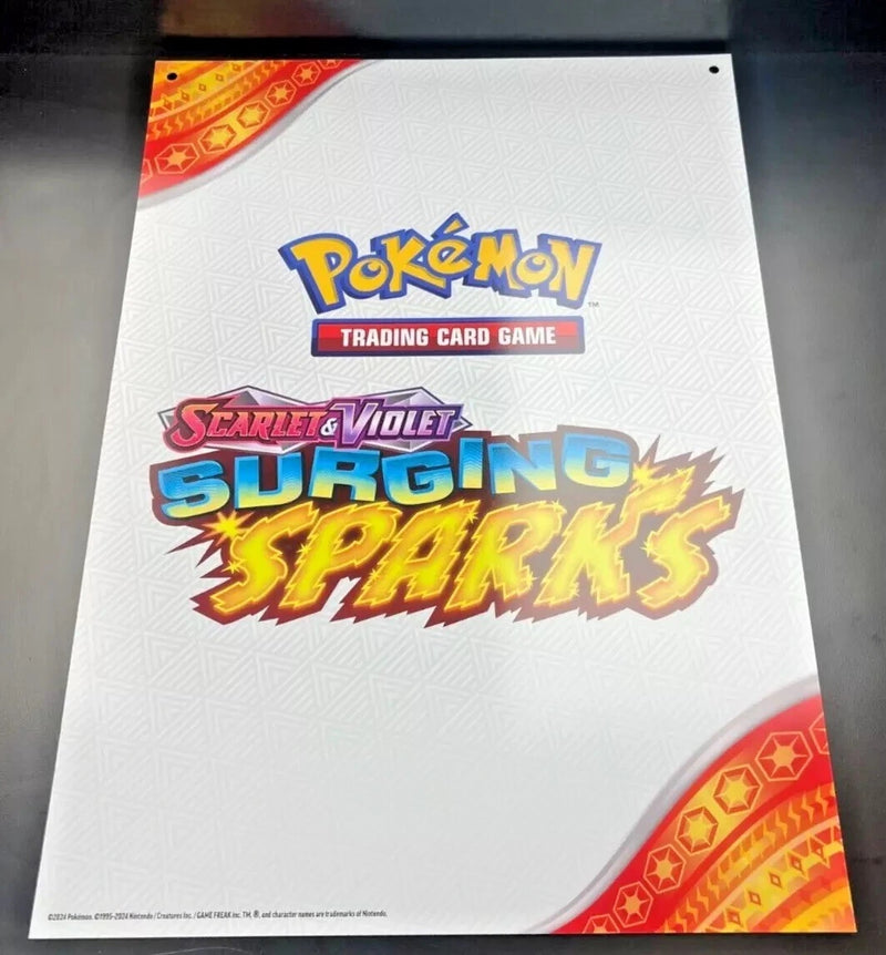 POKEMON SURGING SPARKS PIKACHU EX LENTICULAR 3D 17X24 JUMBO SIGN-2