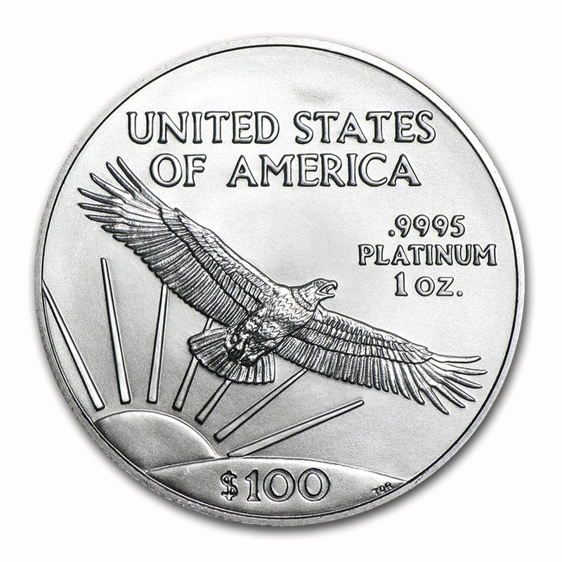 2019 $100 Platinum Eagle (1 onza) .9995 Puro $100 Brillante Sin Circular-3