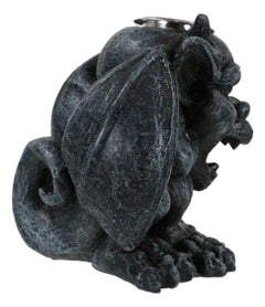 Crouching Gothic Horned Devil Chimera Gargoyle Backflow Incense Cone Burner-6