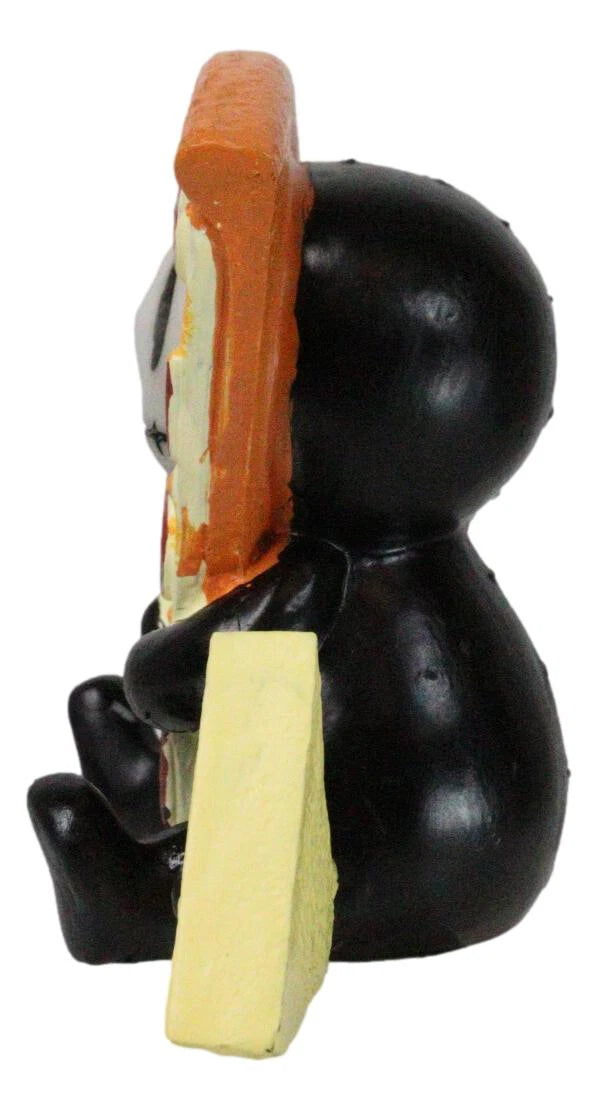 Furry Bones Whimsical Peppi Pizza With Cheese Skeleton Figurine Furrybones-7