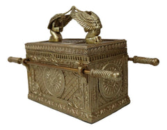 Golden Ark Of The Covenant With Cherubim Angels Decorative Box 9.5"L (1:8 Scale)-4