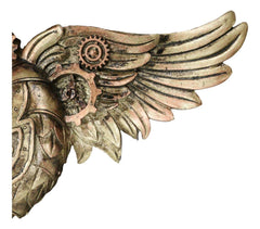 Steampunk Romantic Angel Winged Heart Clockwork And Gearwork Wall Plaque Decor-7