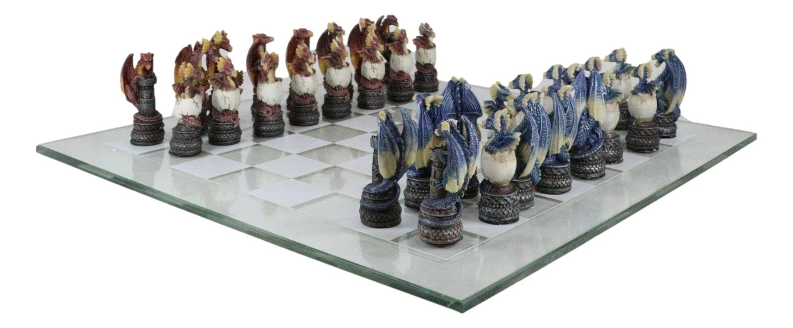 Might Magic Dungeons And Dragons Fantasy Colored Chess Pieces With Glass Board-7
