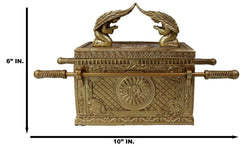 Golden Ark Of The Covenant With Cherubim Angels Decorative Box 9.5"L (1:8 Scale)-7