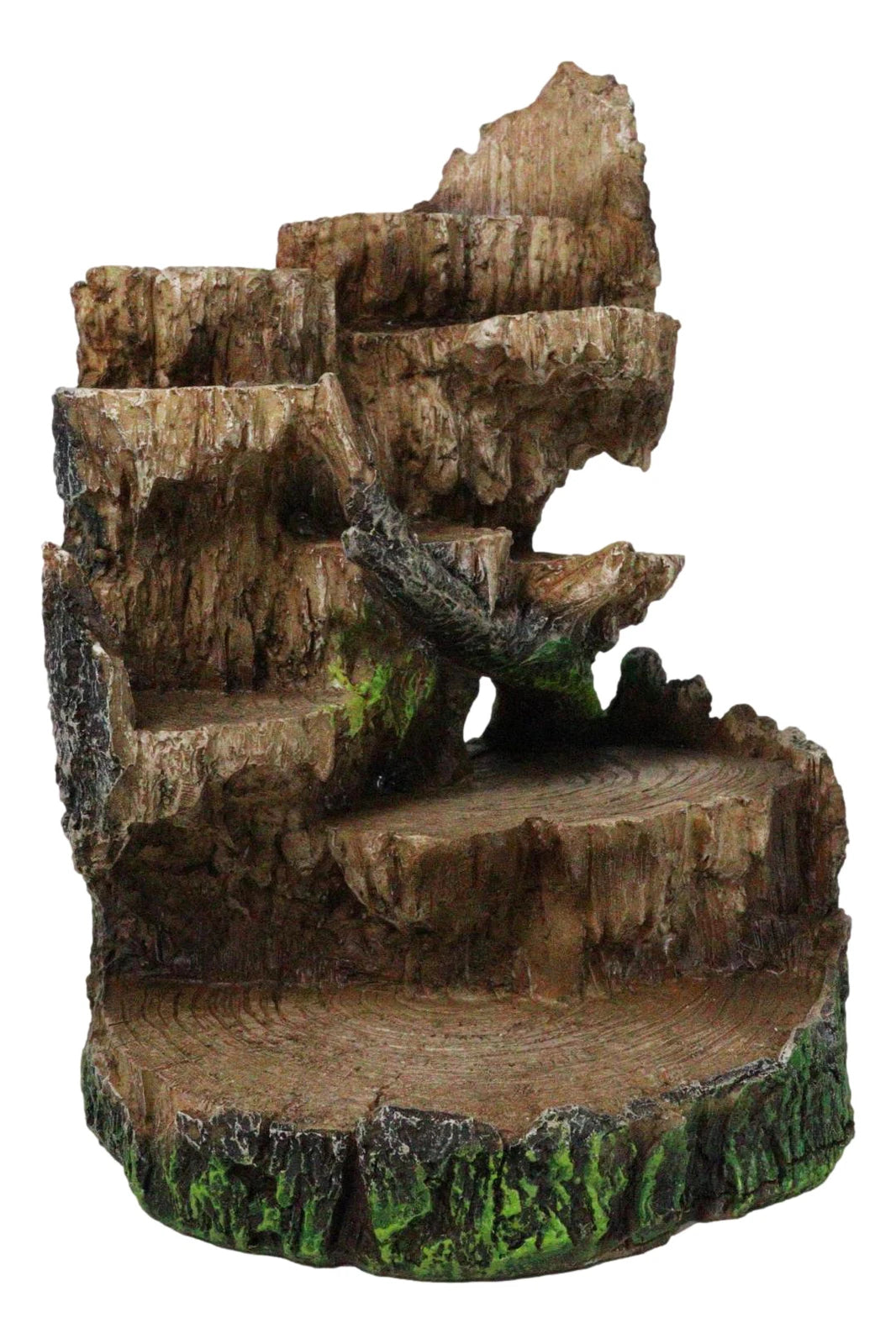 Rustic Forest Tree Steppes Faux Wooden LED Display Stand Figurine For Miniatures-8