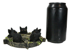 Celtic Wiccan Pentagram Ivy Penta 5 Black Cats Witching Hour Incense Burner-6