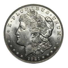 1921 90% Silver Morgan Dollar Brilliant Uncirculated-2