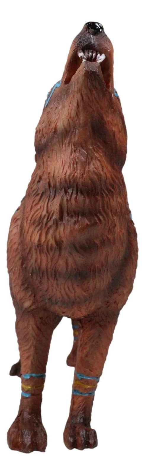 Eagle Vision Native Tribal Howling Wolf Totem Spirit Figurine Collection 6.25"L-4