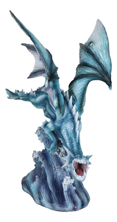 Large Flying Sea Dragon Statue 16.5"Long Mythical Fantasy Ocean Dragon Lord-6