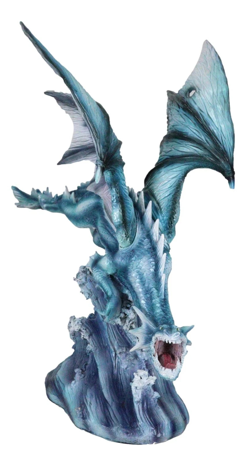 Large Flying Sea Dragon Statue 16.5"Long Mythical Fantasy Ocean Dragon Lord-6
