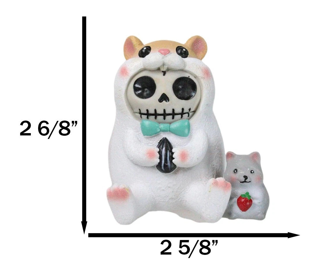 Furrybones Hammy Ribbon Hamster With Guinea Pig Skeleton Furry Bones Figurine-3