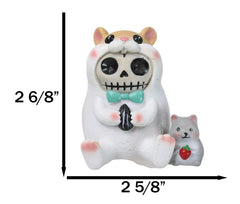 Furrybones Hammy Ribbon Hamster With Guinea Pig Skeleton Furry Bones Figurine-3