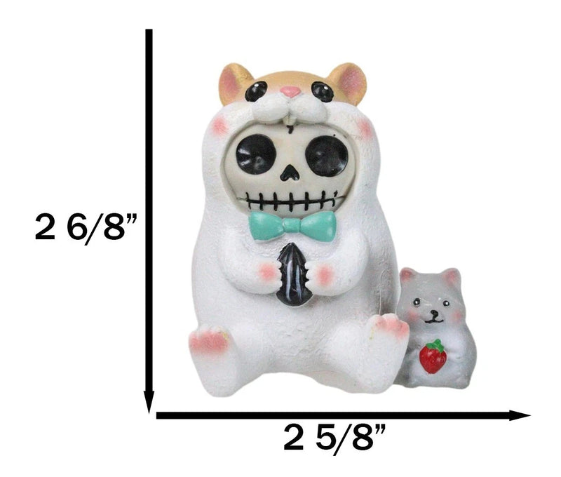 Furrybones Hammy Ribbon Hamster With Guinea Pig Skeleton Furry Bones Figurine-3