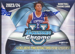 2023/24 Bowman University CHROME Basketball EXCLUSIVE Factory Sealed Blaster Box-1