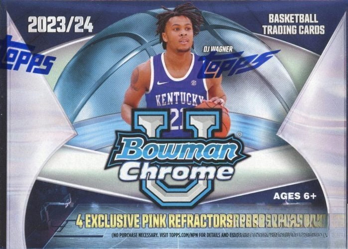 2023/24 Bowman University CHROME Basketball EXCLUSIVE Factory Sealed Blaster Box