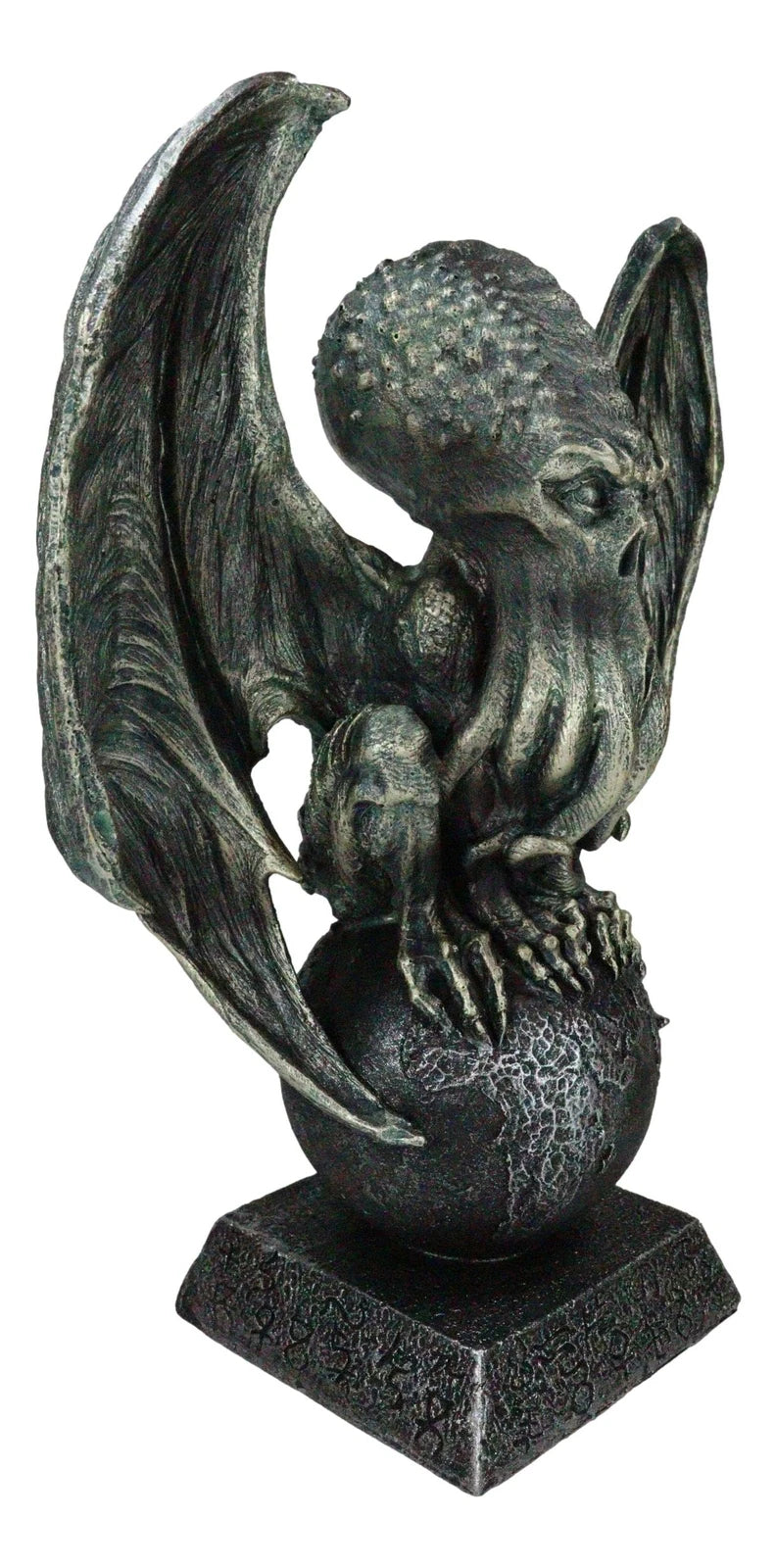 High Priest Great Old Ones Call of Cthulhu Sitting On Earth Globe Orb Figurine-5