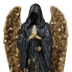 Gothic Death Prayer Grim Reaper Skeleton With Ossuary Skulls Wings Figurine-6