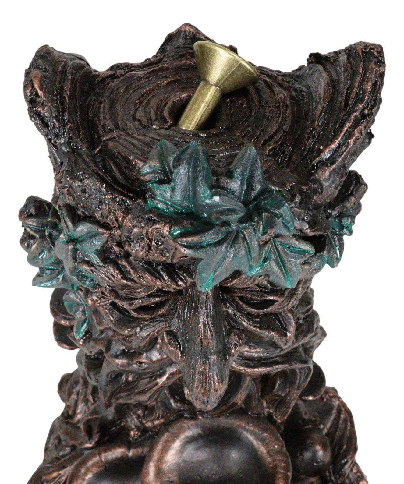 Celtic Greenman Tree Man God Forest Ent Backflow Incense Cone Burner Figurine-8