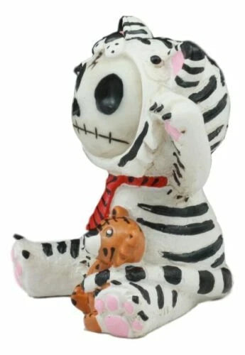 Furry Bones White Tigrrr Snow Tiger Skeleton Monster Table Top Ornament Figurine-2