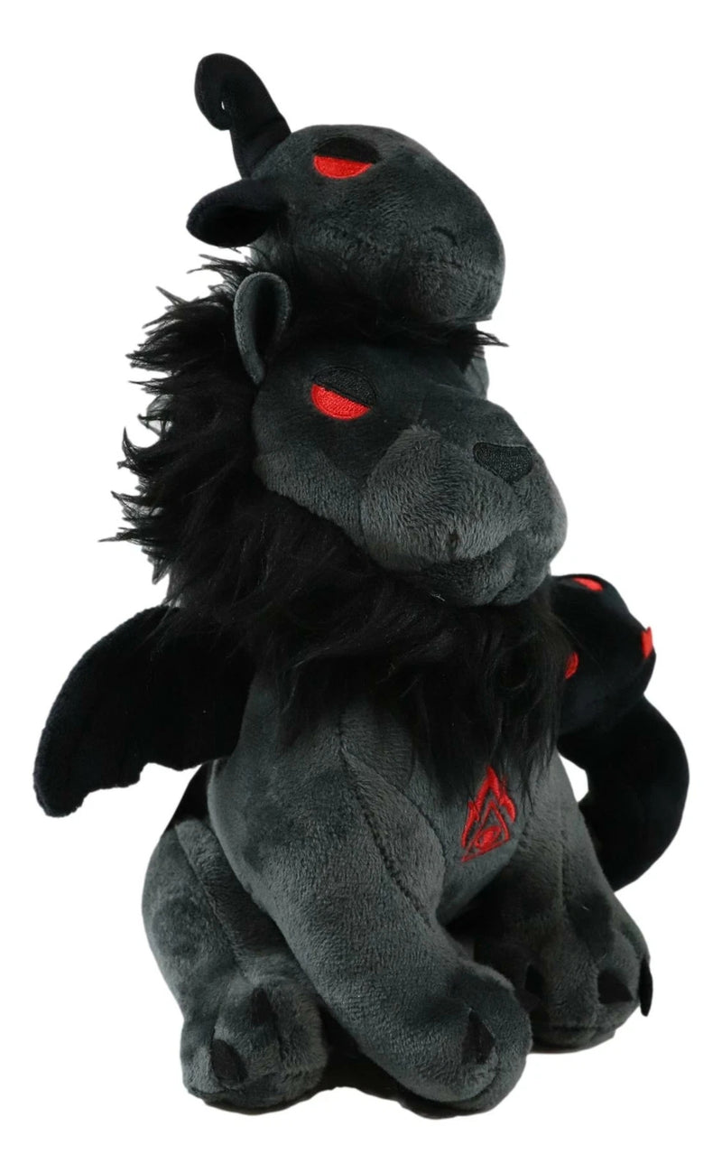 Greek Myth Chimera Lion Goat Head And Snake Head Tail Luxe Soft Plush Toy-4