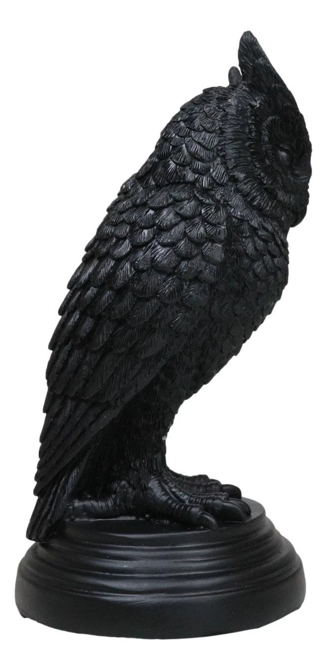Mystical Wicca Gothic Owl Of Astrontiel Candlestick Candle Holder Figurine-5