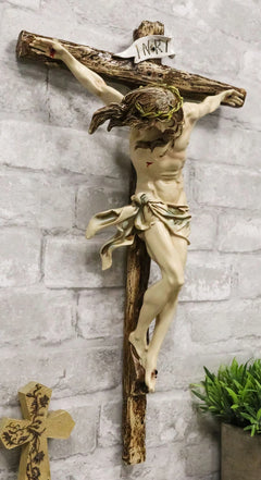 Jesus Christ Wall Cross, 20" Calvary Crucifix Hanging Plaque Religious Decor for Home, Church, Office, Prayer Room or Wall Display-5