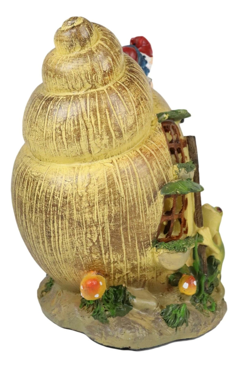 Fairy Garden Mr Gnome & Frog Mini Helix Snail Cottage House Figurine 7.5"L-6