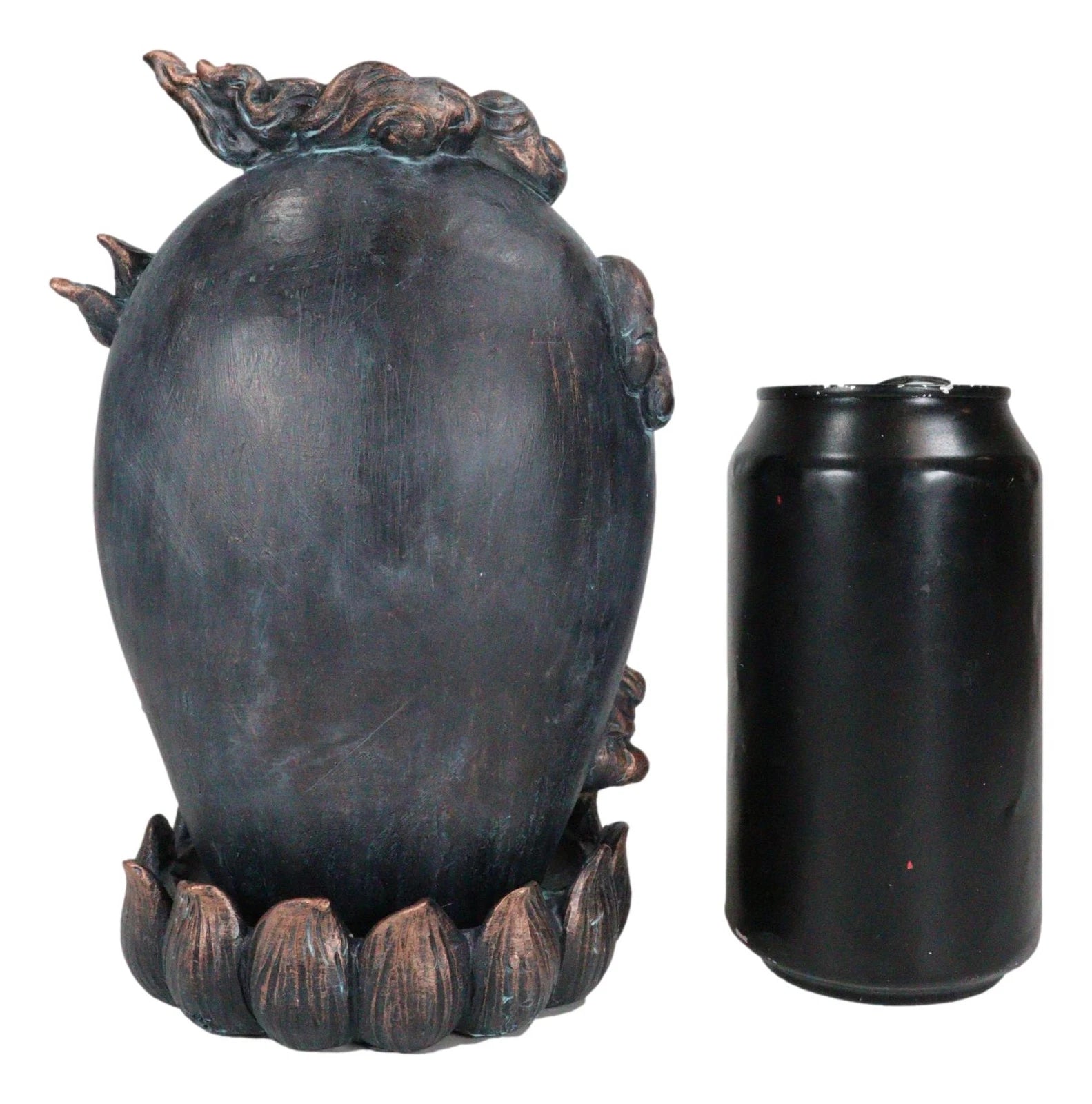Hindu Buddha Hanuman Monkey God On Lotus Backflow Cone Incense Burner Figurine-4