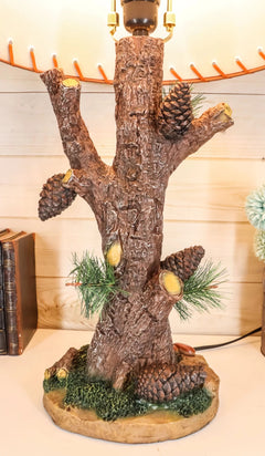 Large 26.75"H Vintage Rustic Mountain Pinecone Pine Tree Needles Bark Table Lamp-2