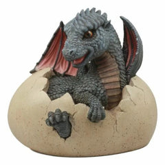 Large Nightfury Baby Dragon Hatchling In Egg Statue 10"Long Legends And Fantasy-4