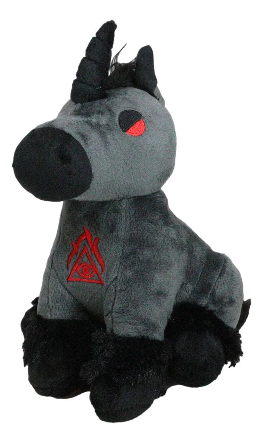 Mythical Fantasy Legend Black Dark Unicorn Hell Steed Luxe Soft Plush Toy Doll-7