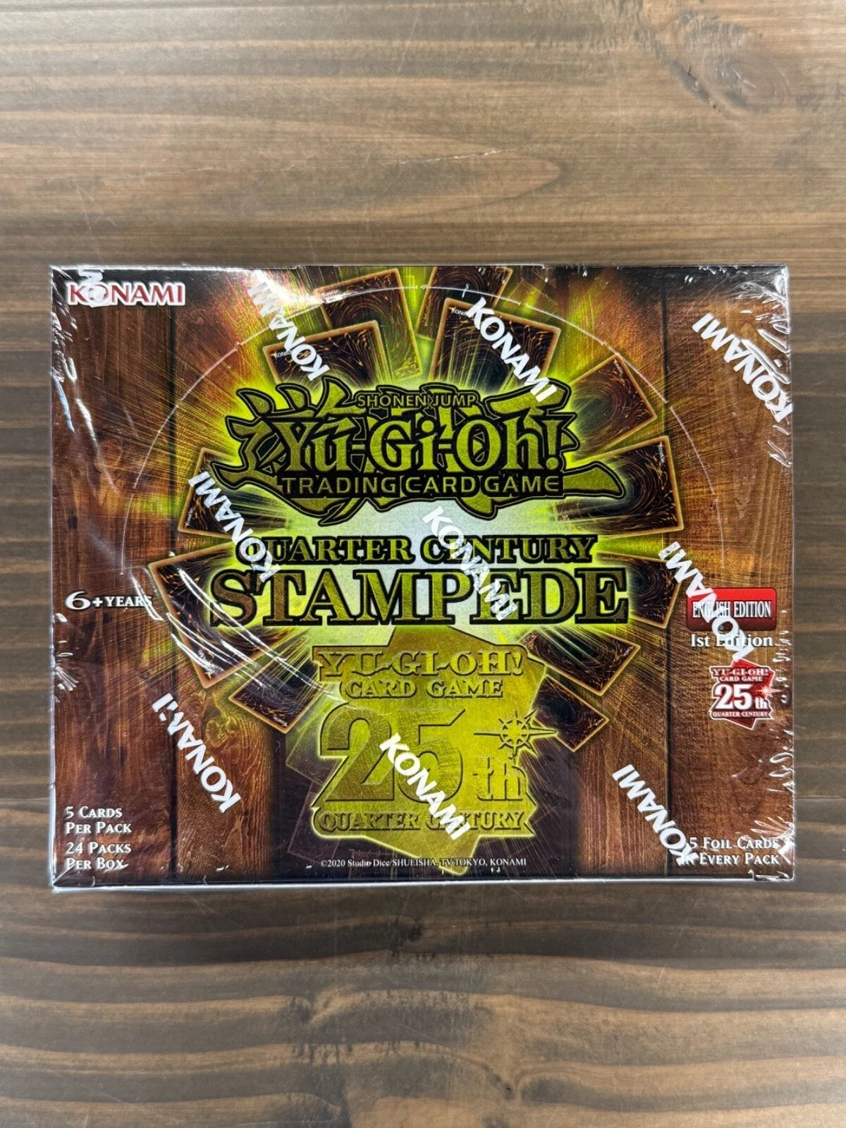 Yugioh Quarter Century STAMPEDE Booster Box 1st Edition Brand New 24 Packs-1