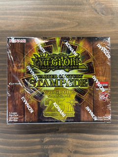 Yugioh Quarter Century STAMPEDE Booster Box 1st Edition Brand New 24 Packs-1
