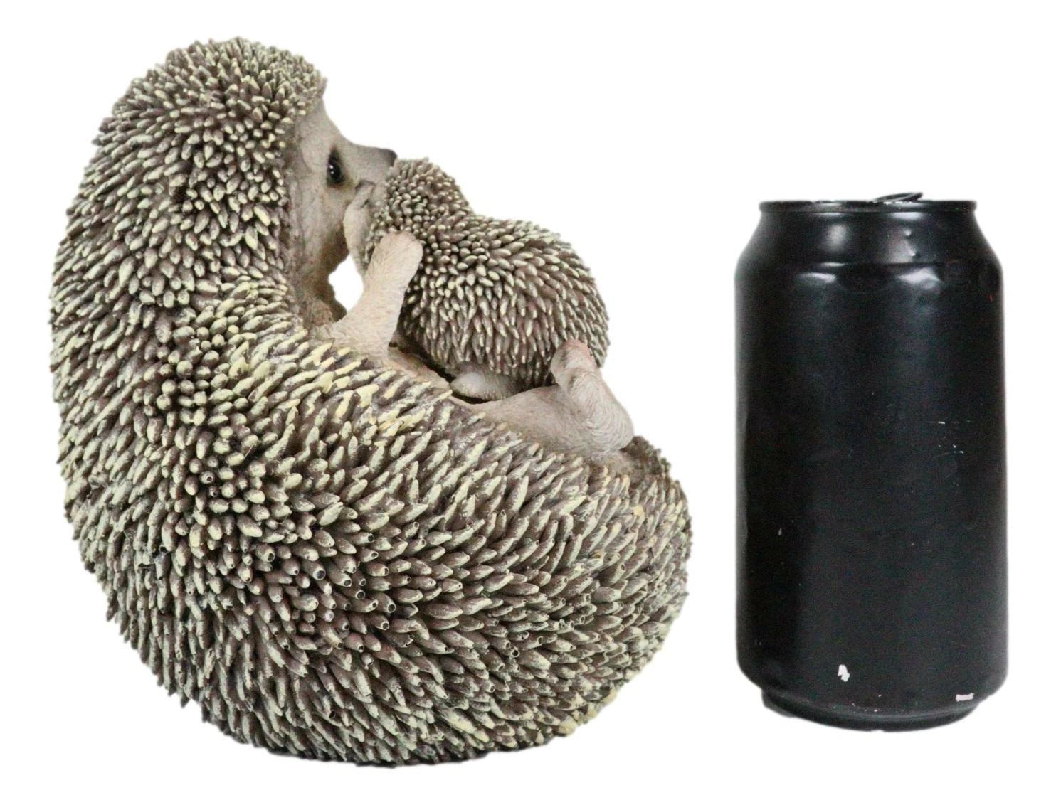 Realistic Cuddle Time Baby Hedgehog with Mother Lying On Its Back Figurine-6