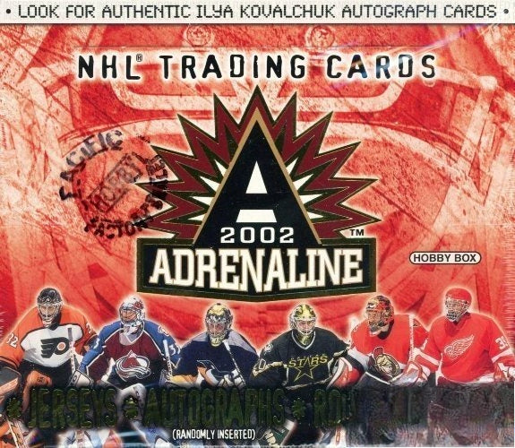 2001/02 Pacific Hockey Adrenaline Hockey HUGE Factory Sealed HOBBY Box-2 JERSEY-1