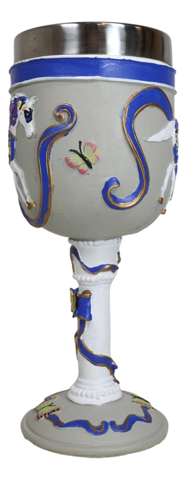 Sendero de ponis pintados Ángeles de la Tierra Pony con mariposas Copa de vino de caballo-9
