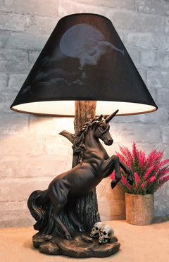 Unicorn Table Lamp, Sculptural Fantasy Desktop Night Light with Starry Sky Shade, 19" Tall, Bedroom, Living Room, Kids Room, Office Desk, Home Decor, Magical Gift-1