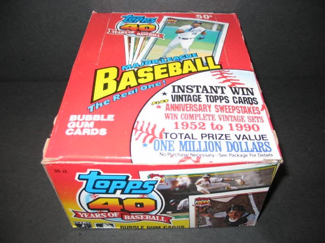 1991 Topps Baseball Unopened Wax Box-1