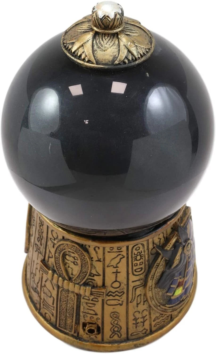 Figura de bola de tormenta de arena negra Anubis, dios egipcio de la momificación y la vida después de la muerte-5