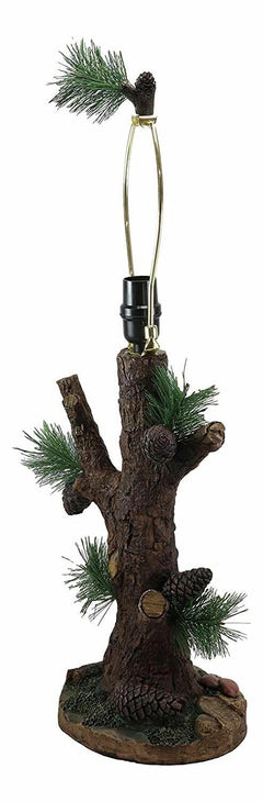 Large 26.75"H Vintage Rustic Mountain Pinecone Pine Tree Needles Bark Table Lamp-5