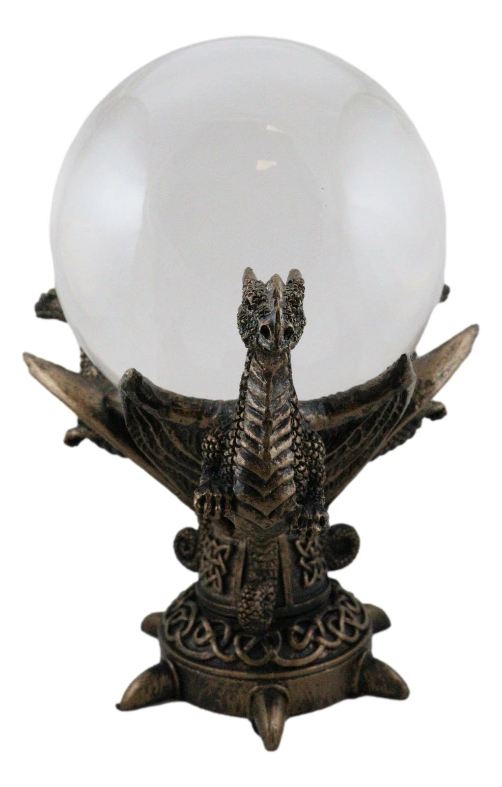 Celtic Guardian Leviathan Trinity Dragon Meditation Gazing Ball Wicca Figurine-5