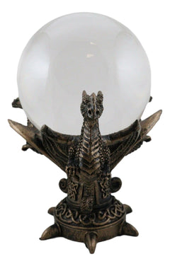 Celtic Guardian Leviathan Trinity Dragon Meditation Gazing Ball Wicca Figurine-5