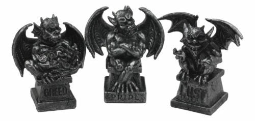 The Allegorical Seven Deadly Sins Gargoyle Figurine Set of 7 Wicked Gargoyles-5
