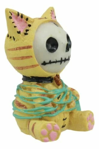 Furrybones Tabby Mao Mao Entangled With Yarn Kitty Cat Skeleton Figurine 2.5"H-6