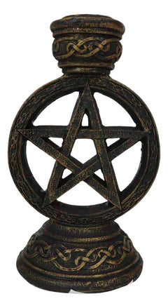 Celtic Witchcraft Wicca Sacred Pentagram Circle Backflow Incense Burner Figurine-7