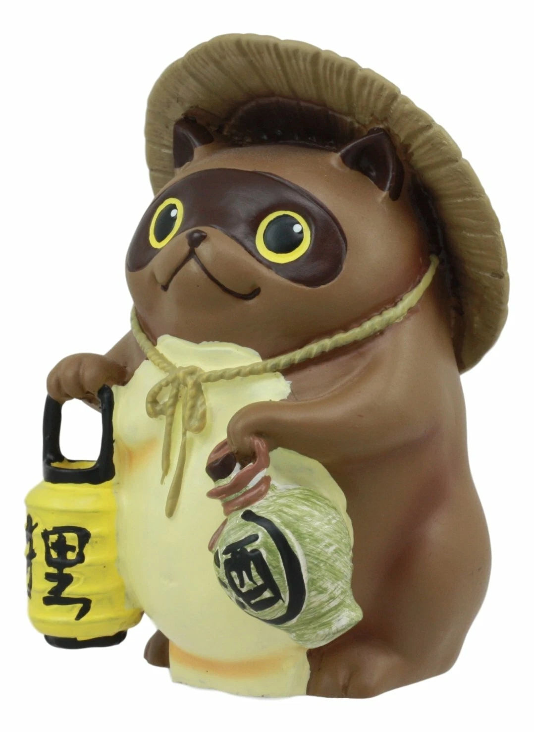 Auspicious Japanese Tanuki Raccoon Dog With Lantern And Sake Figurine Danuki-4