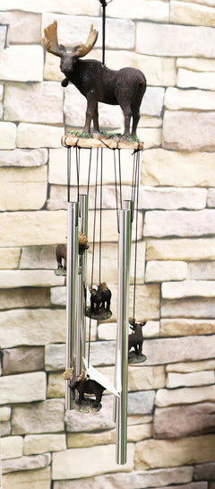 The Emperor North American Moose Resonant Relaxing Wind Chime Garden Patio-1