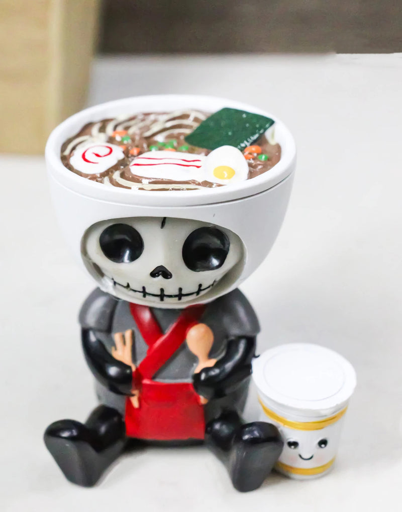 Figura de Furrybones Ramon, tazón de ramen japonés, esqueleto de Master Chef, huesos peludos-1