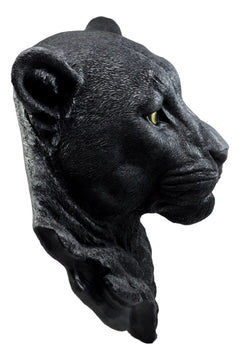 Large Black Panther Head Wall Decor Plaque 16"Tall Jaguar Wall Bust Plaque-4